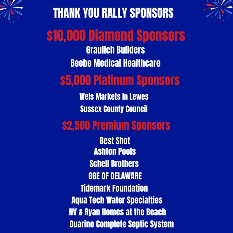 sponsor, donate, rally